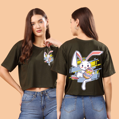 CORSICA Graphic Print Women Round Neck Light Green T-Shirt