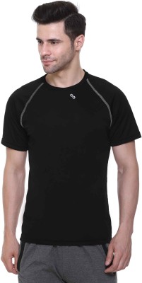 Colors & Blends Solid Men Round Neck Black T-Shirt