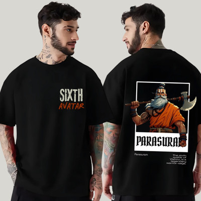 LYNX CLUB Printed Men Round Neck Black T-Shirt