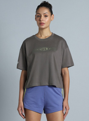 Cult Printed Women Round Neck Grey T-Shirt