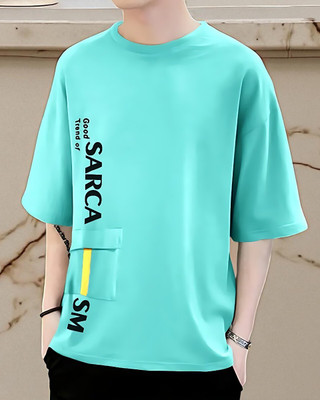 Bolderift Typography Men Round Neck Green T-Shirt