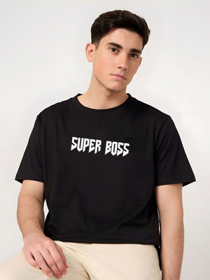 SZN Graphic Print Men Round Neck Black T-Shirt