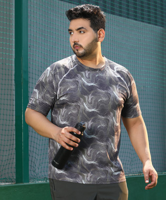 Instafab Plus Printed Men Crew Neck Multicolor T-Shirt