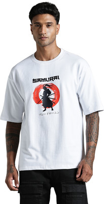 urban panther Graphic Print Men Round Neck White T-Shirt