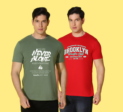 WOOSTRO Typography Men Round Neck Multicolor T-Shirt