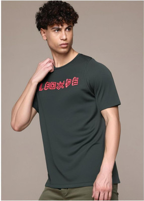 MACK JONNEY Printed Men Round Neck Black T-Shirt