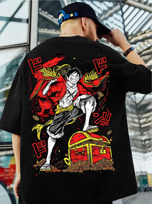 HouseOfCommon Graphic Print Men Round Neck Black T-Shirt