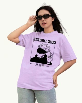 GLITO Graphic Print Women Round Neck Pink T-Shirt