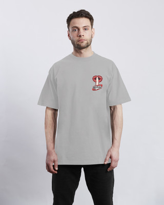 Moda Rapido Printed Men Round Neck Grey T-Shirt