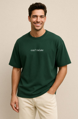 UrGear Printed, Self Design Men Round Neck Dark Green T-Shirt