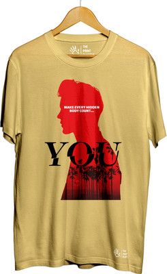 THE PRINT PLATTER Graphic Print Men Round Neck Yellow T-Shirt