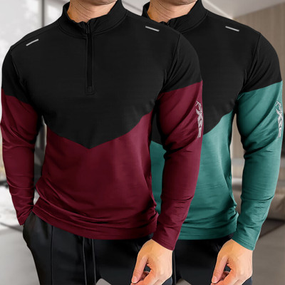 SCOWET Colorblock Men Round Neck Multicolor T-Shirt