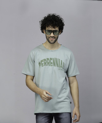METRONAUT Printed, Typography Men Round Neck Green T-Shirt
