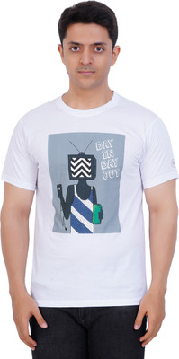 FAMIFIT Printed Men Round Neck Multicolor T-Shirt