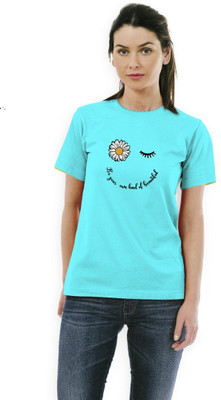 HouseOfCommon Graphic Print Women Round Neck Multicolor T-Shirt