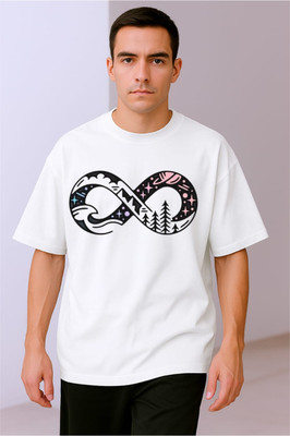goodsign Printed Men Round Neck White T-Shirt