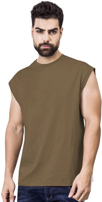 I&D Solid Men Round Neck Multicolor T-Shirt