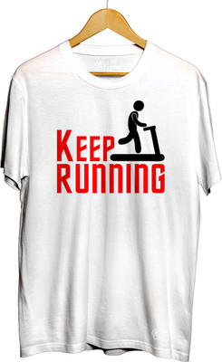 THE PRINT PLATTER Printed Men Round Neck White T-Shirt