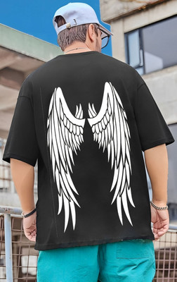 Kushi flyer Printed Men Round Neck Black T-Shirt