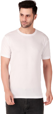 PUREHYPE Solid Men Round Neck White T-Shirt