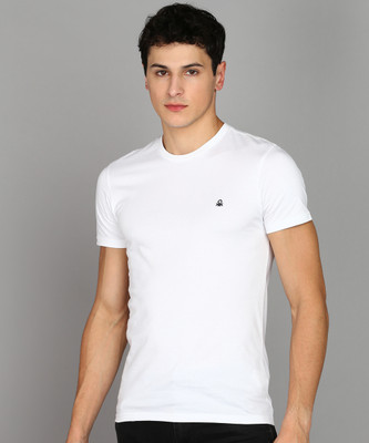 United Colors of Benetton Solid Men Round Neck White T-Shirt