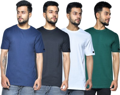 Subh Creations Solid Men Round Neck Multicolor T-Shirt