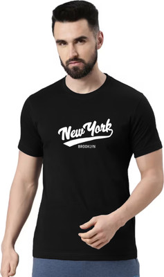 JUGULAR Printed Men Round Neck Black T-Shirt