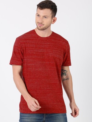 UrGear Solid Men Round Neck Red T-Shirt