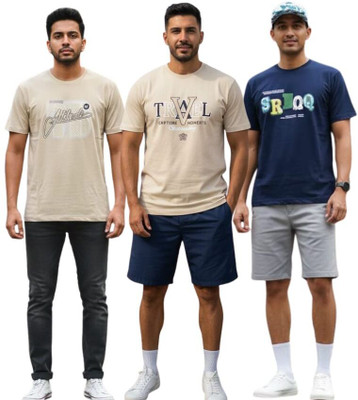 Untldla Graphic Print Men Round Neck Multicolor T-Shirt