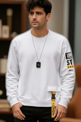 Autna Printed Men Round Neck White T-Shirt