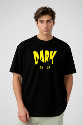 zokra Printed Men Round Neck Black T-Shirt