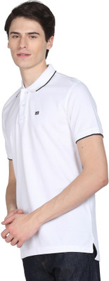 Arrow Sport Solid Men Polo Neck White T-Shirt