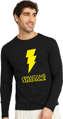 OrrganicChics Printed Men Round Neck Black T-Shirt