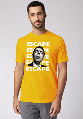 dunx Printed Men Round Neck Yellow T-Shirt