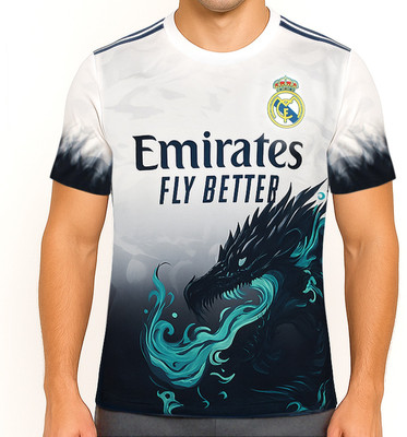 QDIS TEXOFAB PVT LTD Printed Men Round Neck Multicolor T-Shirt