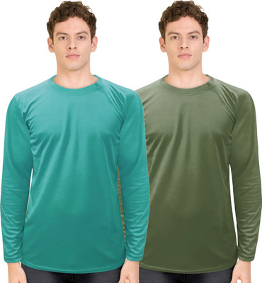 TR Collection Solid Men Round Neck Multicolor T-Shirt