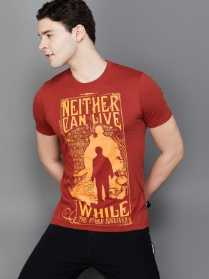 Fame Forever by Lifestyle Printed, Typography Men Round Neck Maroon T-Shirt