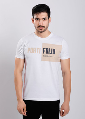 HIGHTRIBE Printed Men Round Neck White T-Shirt