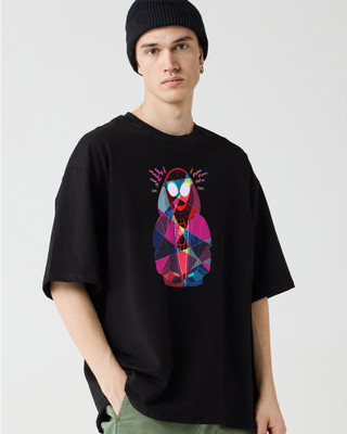 Humbe Solid, Graphic Print, Printed, Typography Men Round Neck Black T-Shirt