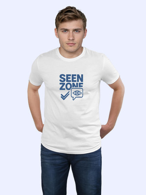 High on Soda Typography Men Round Neck White T-Shirt