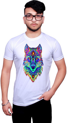 GOLDMONKS Printed Men Round Neck Black T-Shirt