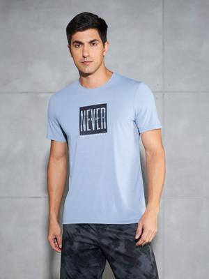 TECHNOSPORT Graphic Print Men Crew Neck Blue T-Shirt