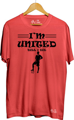 THE PRINT PLATTER Graphic Print Men Round Neck Red T-Shirt