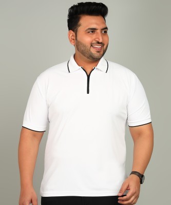 METRONAUT PLUS Solid Men Polo Neck White T-Shirt