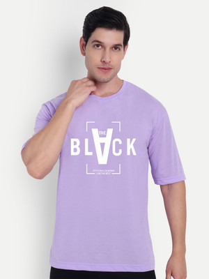 SCOTT FINCHER Printed Men Round Neck Purple T-Shirt