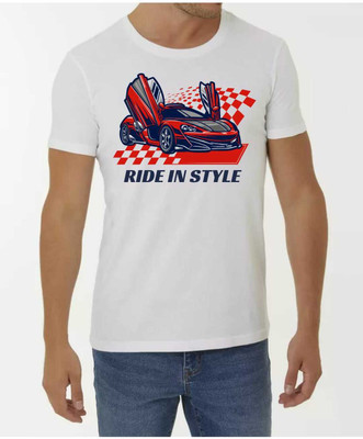 RBT Graphic Print Men Round Neck White T-Shirt