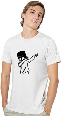 Tshirts Buddy Printed Men Round Neck White T-Shirt