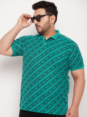 GETGOLF Printed Men Polo Neck Green T-Shirt