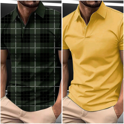 Merriment Tie & Dye Men Polo Neck Yellow T-Shirt