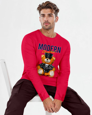 Triptee Printed Men Round Neck Red T-Shirt